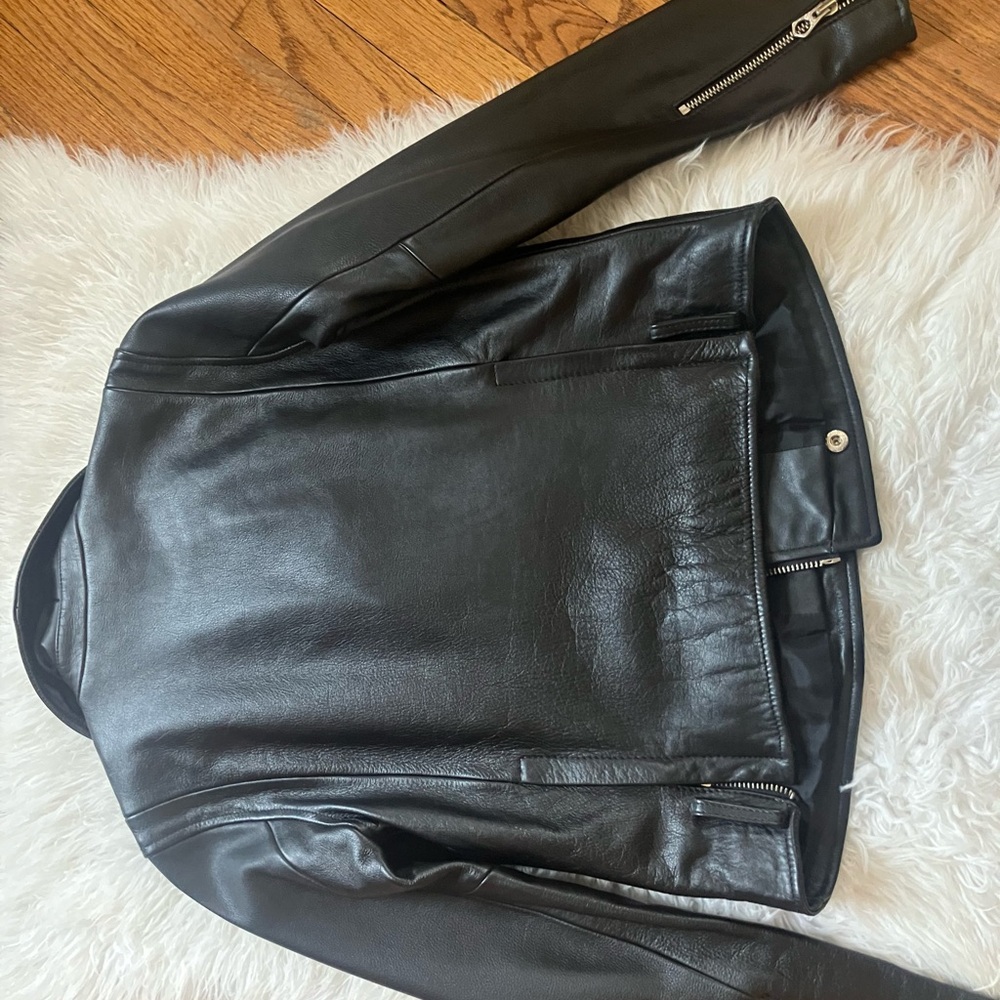Madewell Black Leather Motorcycle Jacket - Picture 3 of 6
